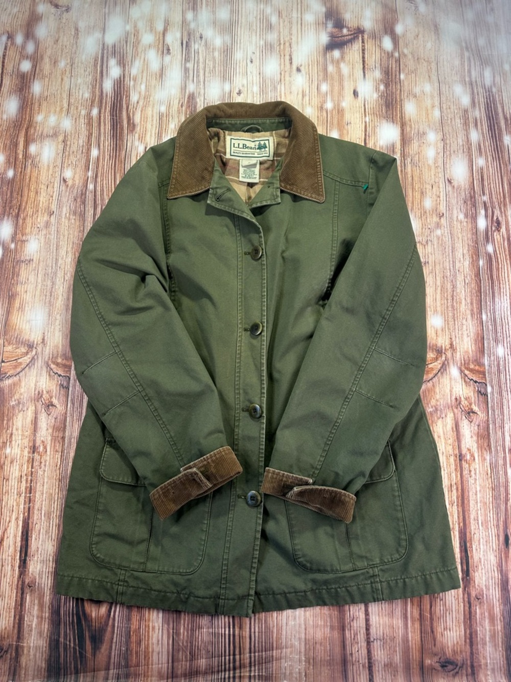 Vintage LL Bean Adirondack Barn Women’s Jacket  (Flannel-Lined) Size Small - Picture 6 of 16